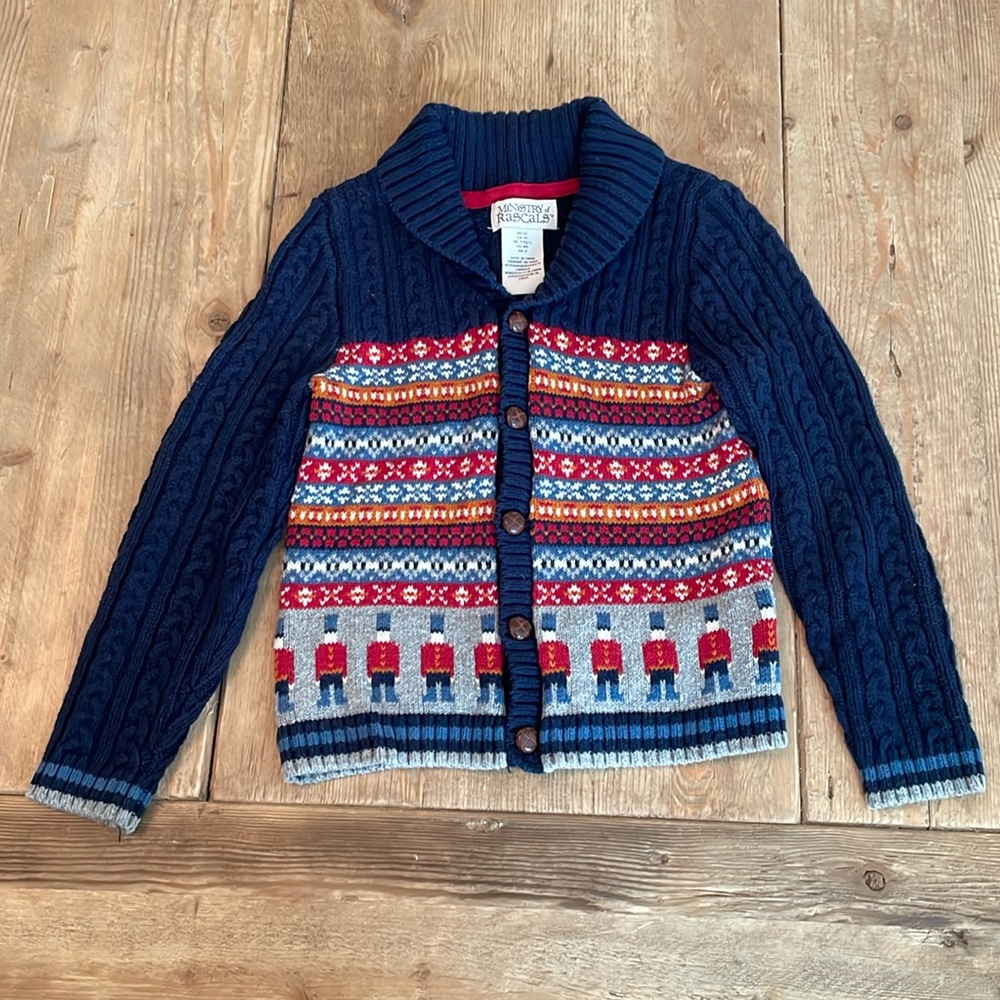 Ministry of Rascals Cardigan Toddler 4T Cotton Blend
